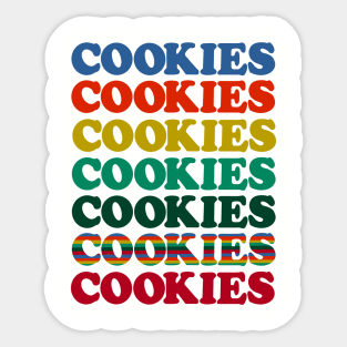 COOKIES Retro colored Sticker